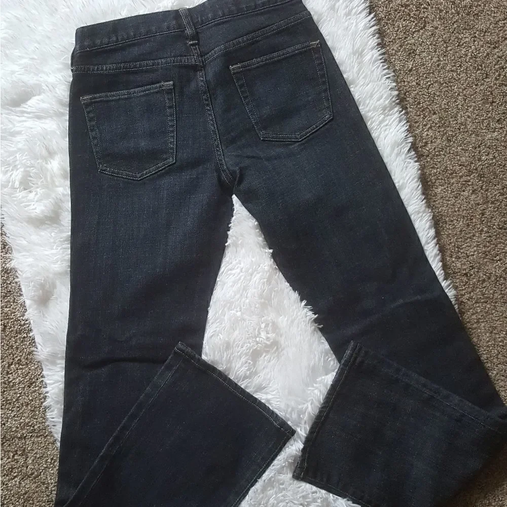 J. Crew Stretch Hipslung Dark Wash Bootcut Jeans Womens Size 27R‎